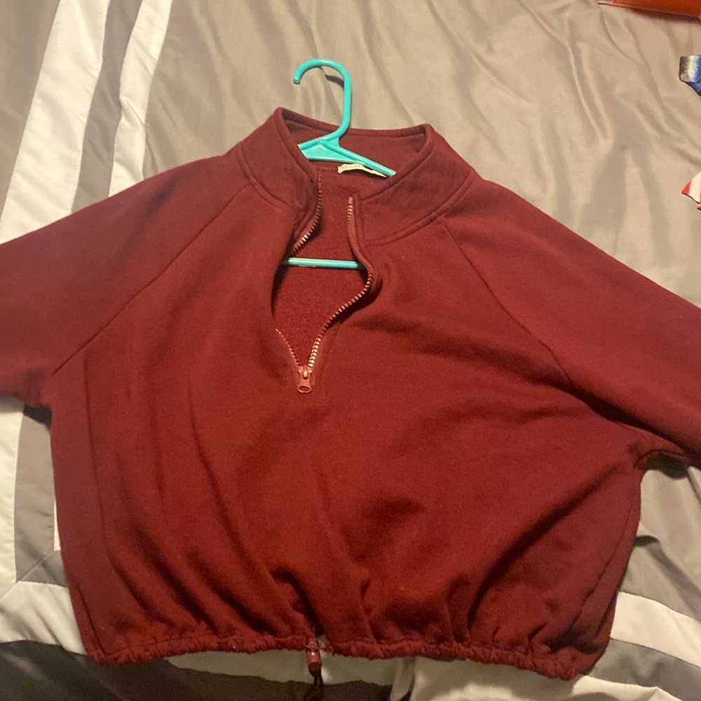 Active USA burgundy croptop